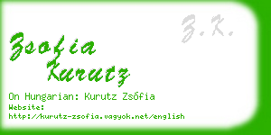 zsofia kurutz business card