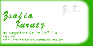 zsofia kurutz business card